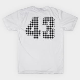 Plaid Number - 43 - Dark T-Shirt